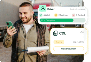 Fleet manager using electronic binder for trucking compliance